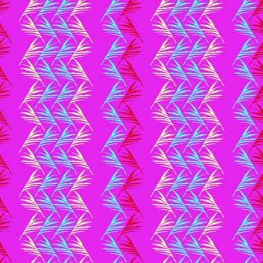 Modern Tropikal Vektör Kusursuz Düzen. Güzel Yaz Kumaşları. Zarif Erkek Gömlekli Kadın Elbisesi dokusu. Doodle Çiçek Geçmişi. Monstera Karahindiba Muz Tüysüz Tüysüz Yapraklar.