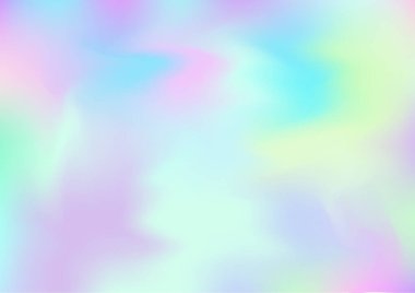 Holografik Sanal Sancak. Neon Paper Overlay, 80 'ler, 90' lar Müzik Duvar Kağıdı Iridescent Holografik Sıvı Girdi Yatay Arka plan Çözülmüş Kız Foil Holo Teal. Gökkuşağı Hologram Kapağı.