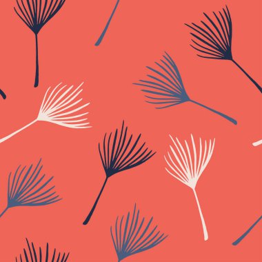 Trend Tropikal Vektör Kusursuz Düzen. Çiçek Özgeçmişi 'ni çiz. Serin Yaz Kumaşları. Güzel Erkek Gömlekli Kadın Elbisesi dokusu. Karahindiba Canavarı Tüylü Muz Tropikal Şekilsiz Yapraklar.