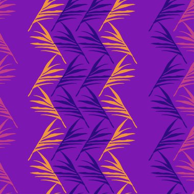 Süper Tropikal Vektör Kusursuz Düzen. Cool Summer Fashion. Güzel Erkek Gömlekli Kadın Elbisesi dokusu. Tüylü Muz Yaprakları Canavarımsı Karahindiba Tropikal Kusursuz Desen. Boyalı Çiçek Arkaplanı.