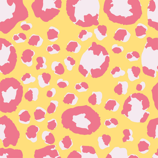 Leopard Print Seamless Vector Design. Modern Fabric Texture, Wild Fur Repeat Pattern. Glamour Animal Skin Fashion Pattern. Elegant Cheetah Wildlife Seamless Leopard Print. Cheetah Textile Background.