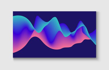 Parlak Mavi, Pembe, Mor, Turkuaz Yatay Bayrak. Funky Music Sound Wave 'de. Soyut Müzik Kapağı, Dengeleyici Hareketi, Sıvı Dalgalı Flyer. Dalgalı Gradyan Vektör Arkaplanı. Hareket Sıvısı Tasarımı.