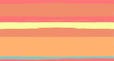 Turuncu, Kahverengi Vektör Suluboya Denizci Çizgileri Güzel Kusursuz Yaz Şablonu. Yatay Fırça darbeleri Vintage Trace Grunge Tekstil Giysi Tasarımı. Mürekkep Boyalı Moda İzi, Geometrik Yazdırma