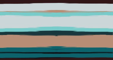 Turuncu, Kahverengi Vektör Suluboya Denizci Çizgili Ürkütücü Kusursuz Yaz Şablonu. Yatay Fırça darbeleri Retro Vintage Grunge Tekstil Giysi Tasarımı. El Boyası Mürekkep İzi, Erkek ya da Kadın Giysileri