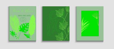 Soyut Asya Vektör Sinek Kümesi. Tie-Dye, Tropikal Yaprak Kartları. Geometrik Çerçeve Deseni. Basit Muz Yaprakları Dergisi Düzeni. El Çizimi Moda Arkaplanı. Doğulu Biçim Davetiyesi.