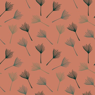 Hipster Tropikal Vektör Kusursuz Düzen. Şık Yaz Tekstili. Doodle Çiçek Geçmişi. Zarif Erkek Gömlekli Kadın Elbisesi dokusu. Karahindiba Canavarı Muz Tüysüz Tüysüz Kalıp Yapıyor.