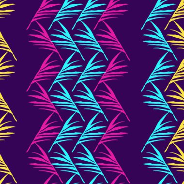 Hipster Tropikal Vektör Kusursuz Düzen. Şık Yaz Tekstili. Zarif Erkek Gömlekli Kadın Elbisesi dokusu. Çiçek Özgeçmişi 'ni çiz. Muz Canavarı Yapraklar Tüylü Karahindiba Tropikal Kusursuz Desen.