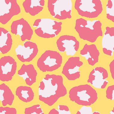 Leopar İzi Kusursuz Vektör Tasarımı. Modern kumaş dokusu, Vahşi Kürk Tekrarı deseni. Moda Hayvan Derisi Modeli. Zarif Çita Ormanı Kusursuz Leopar İzi. Çita Tekstil Arkaplanı.