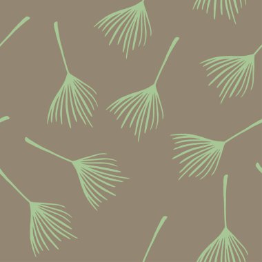 Süper Tropikal Vektör Kusursuz Düzen. Doodle Çiçek Geçmişi. Zarif Erkek Gömlekli Kadın Elbisesi dokusu. Tüylü Muz Yaprakları Karahindiba Canavarı Tropikal Kusursuz Desen. Şık Yaz Moda.