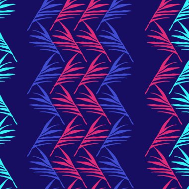 Hipster Tropikal Vektör Kusursuz Düzen. Güzel yaz modası. Doodle Çiçek Geçmişi. Güzel Erkek Gömlekli Kadın Elbisesi dokusu. Monstera Muz Karahindiba Tüylü Tropikal Kusursuz Kalıp Bırakıyor.