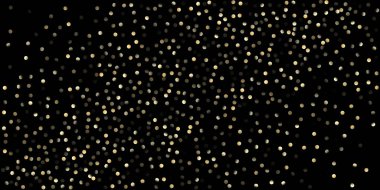 Siyah üzerine Altın Konfeti Duşu. Pahalı bir Noel Kutlaması Çelengi. Altın Sequinler, Düşen Xmas Yıldızları. VIP Gold, Gümüş Parıltı Kış Konfeti. Altın Çekirdekler, Düşen Yıldızlar