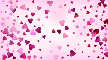 Düşen Kalpler Vektör Konfeti. Sevgililer Günü Romantik Düzen. Düşen Kalpler Konfeti ile Güzel Pembe Sınır Sevgililer Günü Madalyası. Zengin VIP Hediyesi, Doğum günü kartı, Poster Arkaplanı