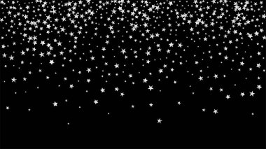 Parlak Lüks Yılbaşı Dekorasyon Vektör Geçmişi. Parlak Kış dokusu. Altın, Gümüş VIP Uçan Yıldızlar Konfeti. Zengin Altın, Gümüş Parıltı, Parıltı, Gradyan Yıldızlar Konfeti.