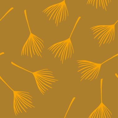 Modern Tropikal Vektör Kusursuz Düzen. Zarif Erkek Gömlekli Kadın Elbisesi dokusu. Doodle Çiçek Geçmişi. Cool Summer Tekstil. Muz Canavarı Yapraklar Tüylü Karahindiba Tropikal Kusursuz Desen.