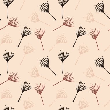 Modern Tropikal Vektör Kusursuz Düzen. Boyalı Çiçek Arkaplanı. Zarif Erkek Gömlekli Kadın Elbisesi dokusu. Cool Summer Fashion. Karahindiba Tüylü Muz Canavarı Yapraksız Tropikal Kalıp.