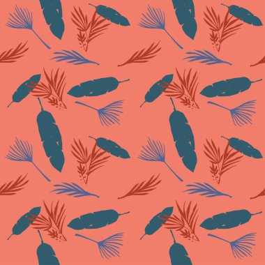 Süper Tropikal Vektör Kusursuz Düzen. Karahindiba Tüylü Canavar Muz Tropikal Kusursuz Şekil Yapıyor. Güzel Erkek Gömlekli Kadın Elbisesi dokusu. Güzel yaz modası. Doodle Çiçek Arkaplanı.