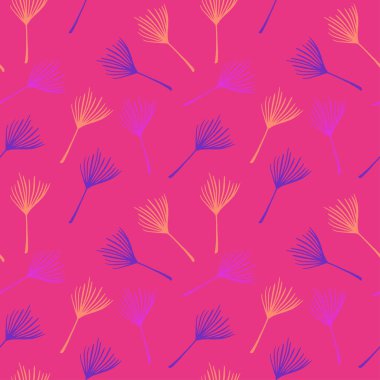 Modern Tropikal Vektör Kusursuz Düzen. Karahindiba Canavarı Muz Tüysüz Tüysüz Şablon Yaprakları. Doodle Çiçek Geçmişi. Güzel Erkek Gömlekli Kadın Elbisesi dokusu. Güzel Yaz Tekstili.