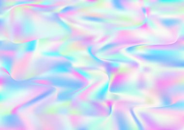 Holograph Dreamy Banner. Neon Paper Overlay, 80s, 90s Music Wallpaper Unfocused Girlie Foil Holo Teal. Rainbow Overlay Hologram Cover. Pearlescent Holographic Dreamy Glam Horizontal Background clipart