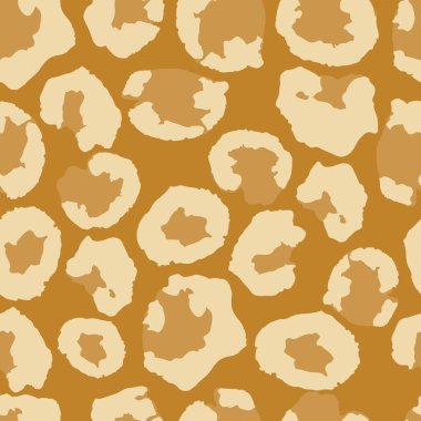 Leopar İzi Kusursuz Vektör Tasarımı. Modern kumaş dokusu, Vahşi Kürk Tekrarı deseni. Zarif Çita Vahşi Yaşam Leopar İzi. Moda Hayvan Derisi Modeli. Çita Tekstil Arkaplanı.