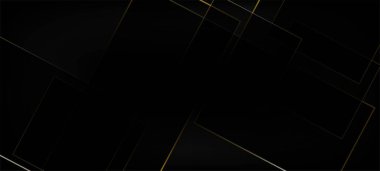 Altın Çizgili Siyah İş Kağıdı. Yılbaşı Kareleri Pankartı. Royal Rich VIP Geo Frame. 3D Soyut Çokgen Parlak Kapak. Altın Üçgen Poster 'i. Kristal Lüks Altın Kart.