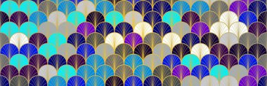 Japon Hayranı Altın Kusursuz Desen. Geometrik Bohem Asya Dalga İzi. Birinci sınıf Japon Kıyafet Tasarımı. Zarif Kimono Tekstil. Retro Gold Çin Kusursuz Düzeni. Boho Eğri Kabuk DokusuName