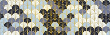 Japon Hayranı Altın Kusursuz Desen. Bohem Kimono Kumaşı. Zengin VIP Japon Kıyafetleri Tasarımı. Bohem Geometrik Asya dalgası dokusu. Retro Gold Çin Kusursuz Düzeni. Yumuşak Eğri Yay Deseni