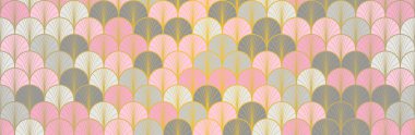 Japon Hayranı Altın Kusursuz Desen. Birinci sınıf Japon Kıyafet Baskısı. Bohem Kimono Kumaşı. Bohem Geometrik Asya Dalga Tasarımı. Retro Gold Çin Kusursuz Düzeni. Yumuşak Şekil Yay Deseni