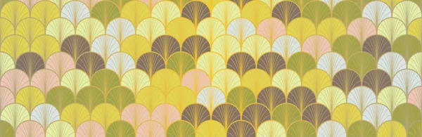 Fantasia Giapponese Golden Seamless Pattern Abbigliamento Giapponese Premium Design Tessuto — Foto Stock