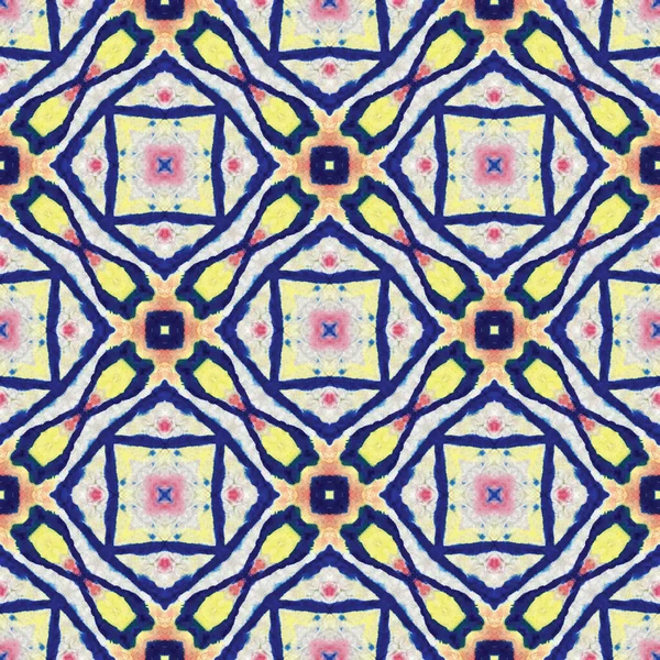 Arabique Aquarelle Modèle Sans Couture Arabesque Musulman Conception Géométrique Tissu — Photo