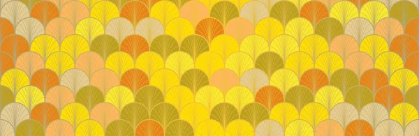 Fantasia Giapponese Golden Seamless Pattern Struttura Geometrica Dell Onda Asiatica — Foto Stock