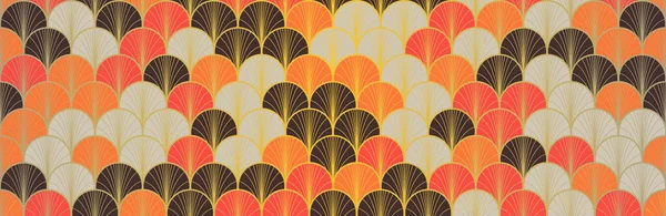 Fantasia Giapponese Golden Seamless Pattern Lussuoso Design Abbigliamento Giapponese Tessuto — Foto Stock