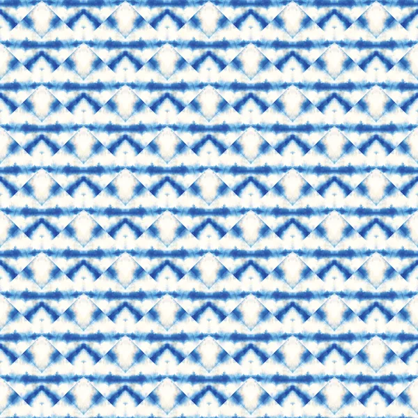 Azul Japonês Tie Dye Aquarela Padrão Sem Costura Pincel Pintura — Fotografia de Stock