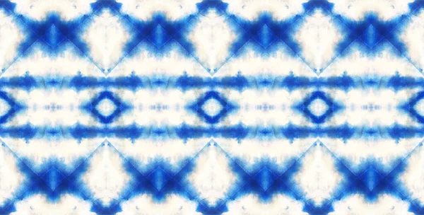 Mavi Japon Kravatlı Suluboya Desenli Geometrik Boyalı Tekstil Tasarımı Suluboya — Stok fotoğraf