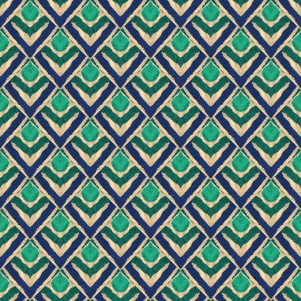 Japanese Watercolor Seamless Pattern Tie Dye Wabi Sabi Natural Geometric — Stock Photo, Image