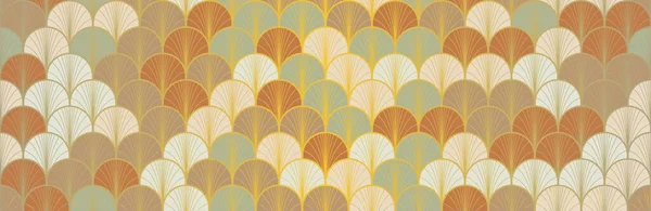 Abanico Japonés Golden Seamless Pattern Elegante Tela Kimono Geométrica Bohemian —  Fotos de Stock