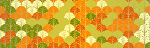 Japanese Fan Golden Seamless Pattern. Bohemian Kimono Textile. Premium Japanese Clothes Pattern. Bohemian Geometric Asian Wave Design. Vintage Gold Chinese Seamless Pattern. Deco Curve Arc Print