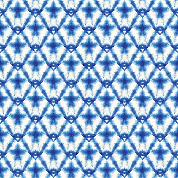 Μπλε Ιαπωνικά Tie Dye Υδατογραφία Seamless Pattern Υδατογραφία Βούρτσα Γεωμετρική — Φωτογραφία Αρχείου