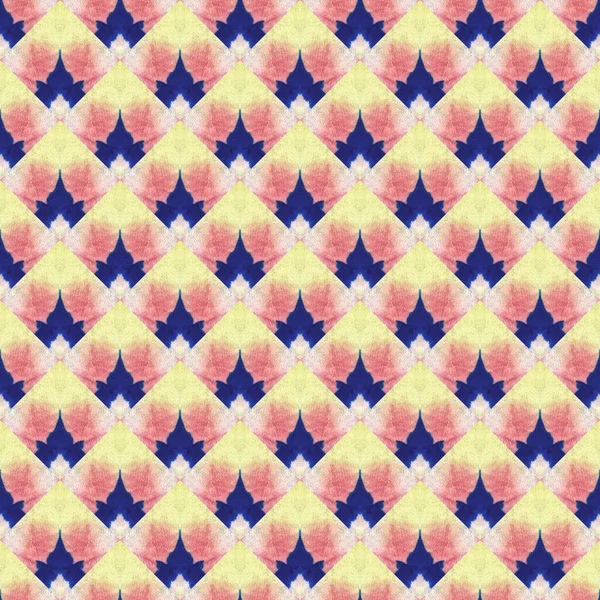 日本の水彩のシームレスなパターン 幾何学的な手塗りの生地のテクスチャ 焦げブラシ東洋のティール 水彩ブラシペイント 有機幾何学的オス冬パターン — ストック写真
