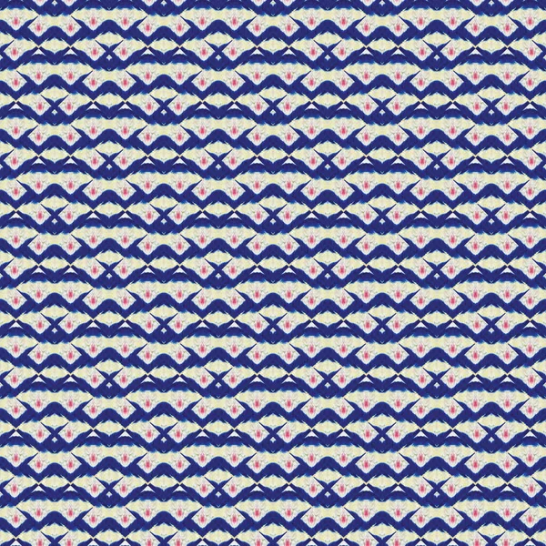 日本水彩画无缝图案 Tie Dye Wabi Sabi 几何手绘织物设计 水彩刷油漆 花的几何女性夏季模式 Grunge Paint — 图库照片