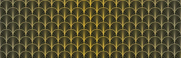 Padrão Sem Emenda Dourado Japonês Bohemian Geometric Asian Wave Design — Fotografia de Stock