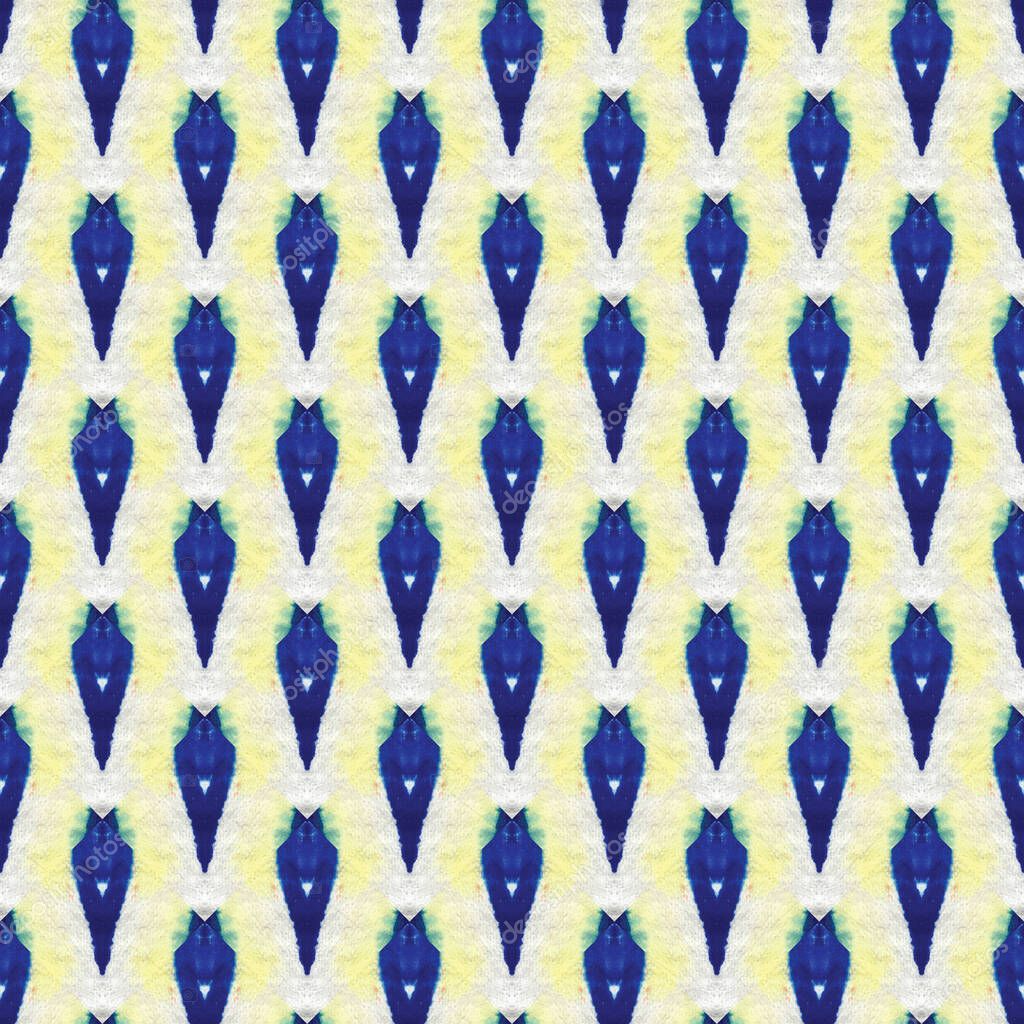 Japanese Watercolor Seamless Pattern. Tie-Dye, Wabi Sabi. Geometric Hand Painted Fabric Design. Watercolor Brush Paint. Organic Geometric Female Winter Pattern. Textured Paint Brush Asiatic Teal.