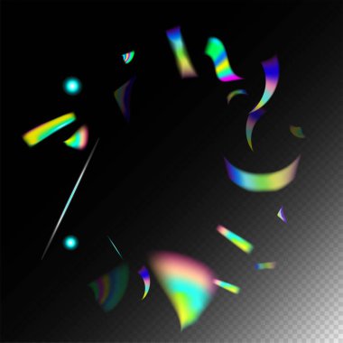 Holo Glam Efekti Gökkuşağı Bokeh. Metal Şeffaf Parçacıklar. Uçan Hologram Konfeti. Gradyan Kaplama Foil Tinsel. Mavi, Mor, Yeşil Kutlama Arkaplanı. Gökkuşağı Tinsel.