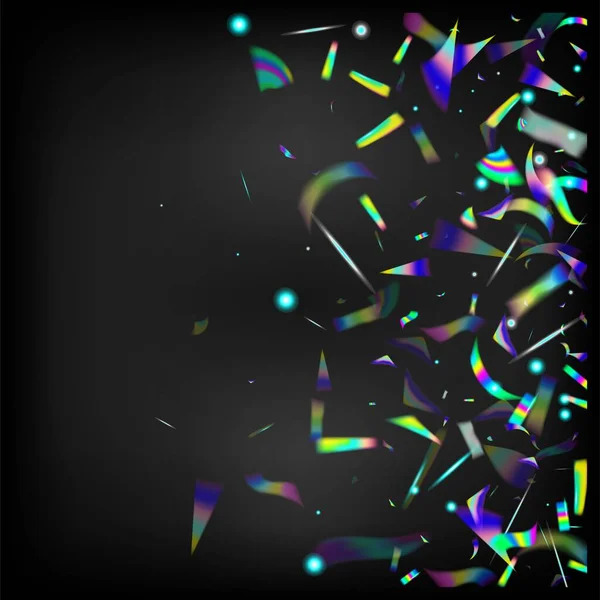 Rainbow Tinsel Falling Hologram Confetti Lumières Arc Ciel Holo Glam — Image vectorielle