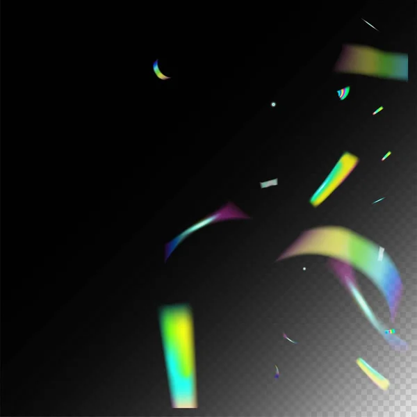 Gradien Overlay Glare Foil Tinsel Holo Glitch Effect Rainbow Lights - Stok Vektor