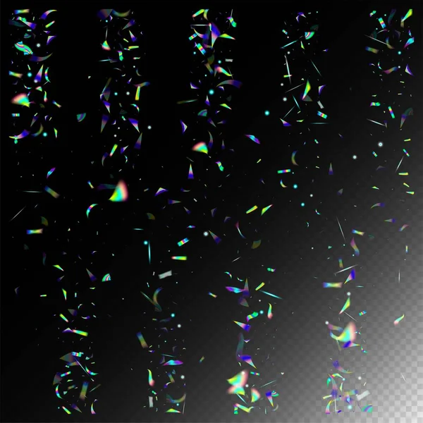 Blue Purple Green Celebration Background Rainbow Tinsel Holo Glitch Effect — Stockový vektor