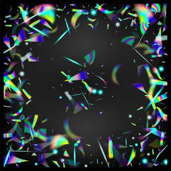 Holo Glitch Effect Rainbow Lights Rainbow Tinsel Strålande Överlägg Levande — Stock vektor