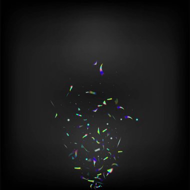 Holo Arıza Efekti Gökkuşağı Tinsel. Gökkuşağı Tinsel. Düşen Holograf Konfeti. Gümüş Şeffaf Düşen Parçacıklar. Gradyan Kaplaması Canlı Foil Tinsel. Mavi, Mor, Yeşil Kutlama Arkaplanı.