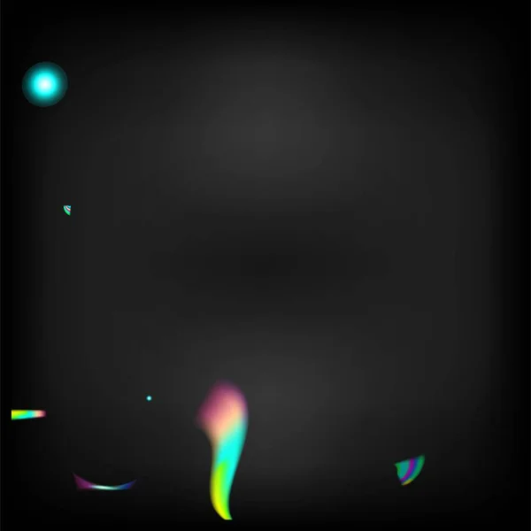 レインボー ティンセル 緑のお祝いの背景 ホログリッチ効果レインボーライト 金属透明落下粒子 フライング ホログラフ コンフェッティ グラデーションオーバーレイネオン箔 Tinsel — ストックベクタ