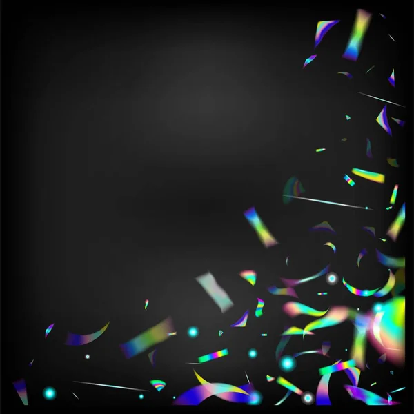 Gradient Overlay Vivid Foil Tinsel Blue Purple Green Celebration Background — стоковий вектор