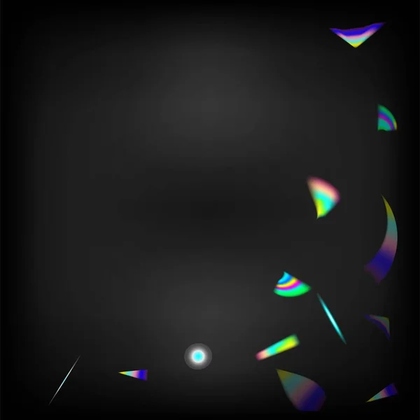 Bleu Violet Vert Fond Célébration Falling Holograph Confetti Holo Glitch — Image vectorielle